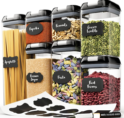 7-Piece Air Tight Food Storage Containers with Labels & Marker
