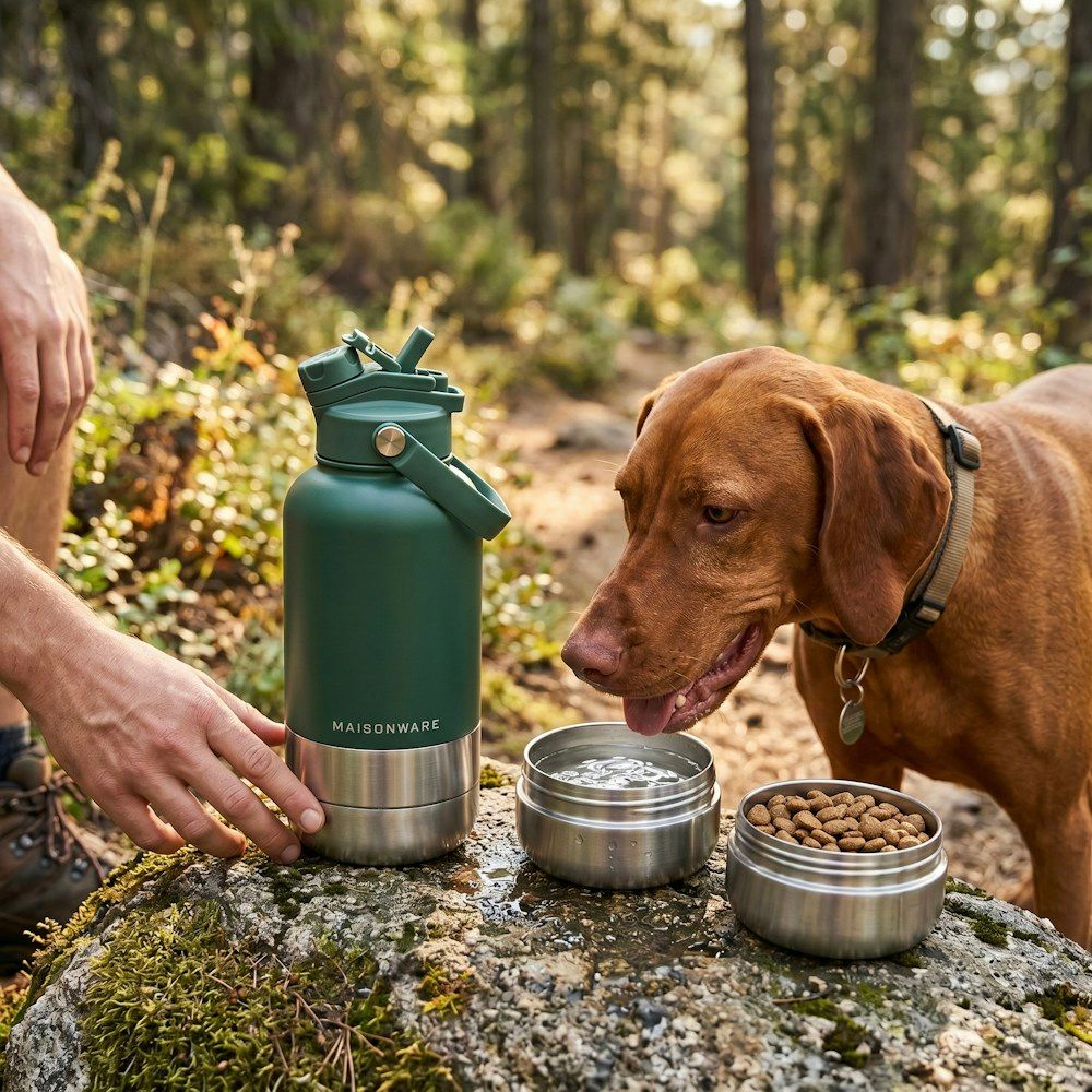 Multi-Compartment Stainless Steel Pet Bottle with 4-in-1 Lid_0