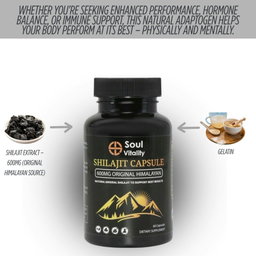 Shilajit with 600mg Original Himalayan Capsules (60's)