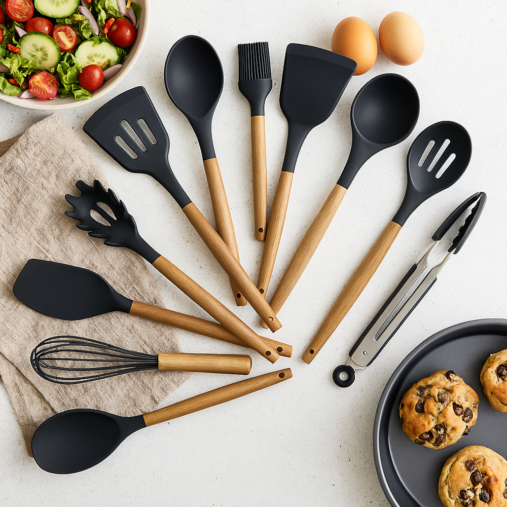 12-Piece Non-Stick Silicone Kitchen Utensil Set_0