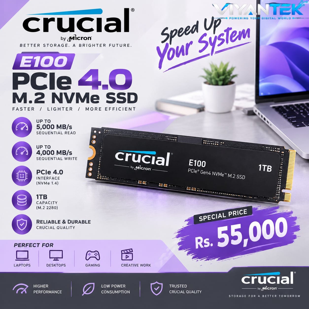 CRUCIAL E100 1TB NVMe SSD_0