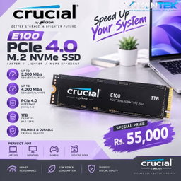 CRUCIAL E100 1TB NVMe SSD