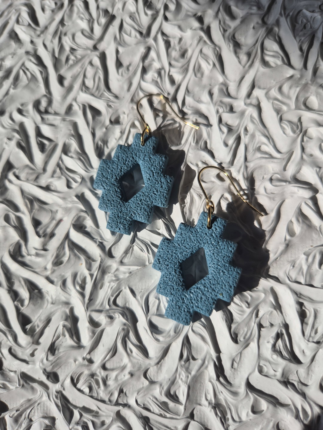 Aztec cross - dusty slate blue