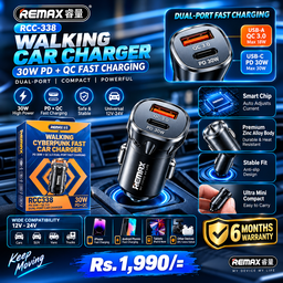  REMAX RCC-338 30W PD + QC CAR CHARGER
