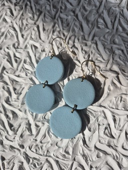 Cloud buttons - powder blue