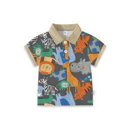 KAOS ATASAN POLO WANGKI ANIMAL IN ZOO OLD GREY