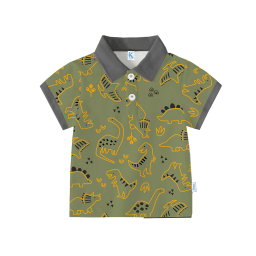 KAOS ATASAN POLO WANGKI DINO LINE MOSS GREEN