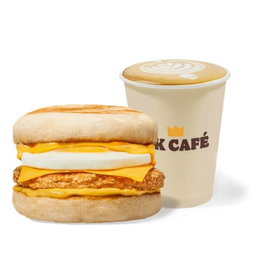 Chicken English muffin & coffee 