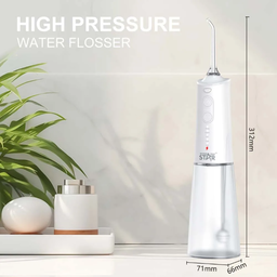 High Pressure Portable Electric Water Flosser, a cordless dental oral irrigator with a 300ml water tank. 