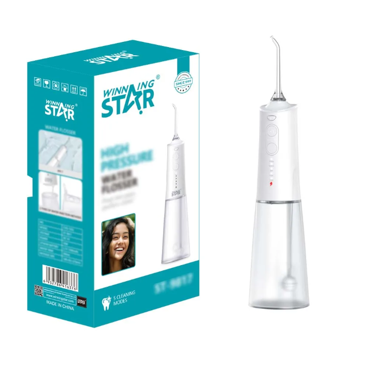 High Pressure Portable Electric Water Flosser, a cordless dental oral irrigator with a 300ml water tank. 