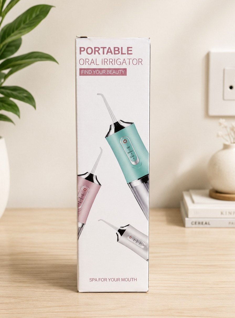 Portable Green Cordless Electric Water Flosser And Oral Irrigator With a 230ml Water Tank _1