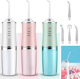 Portable Green Cordless Electric Water Flosser And Oral Irrigator With a 230ml Water Tank 