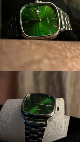 ⁠Veloria - Emerald Silver Watch⁠