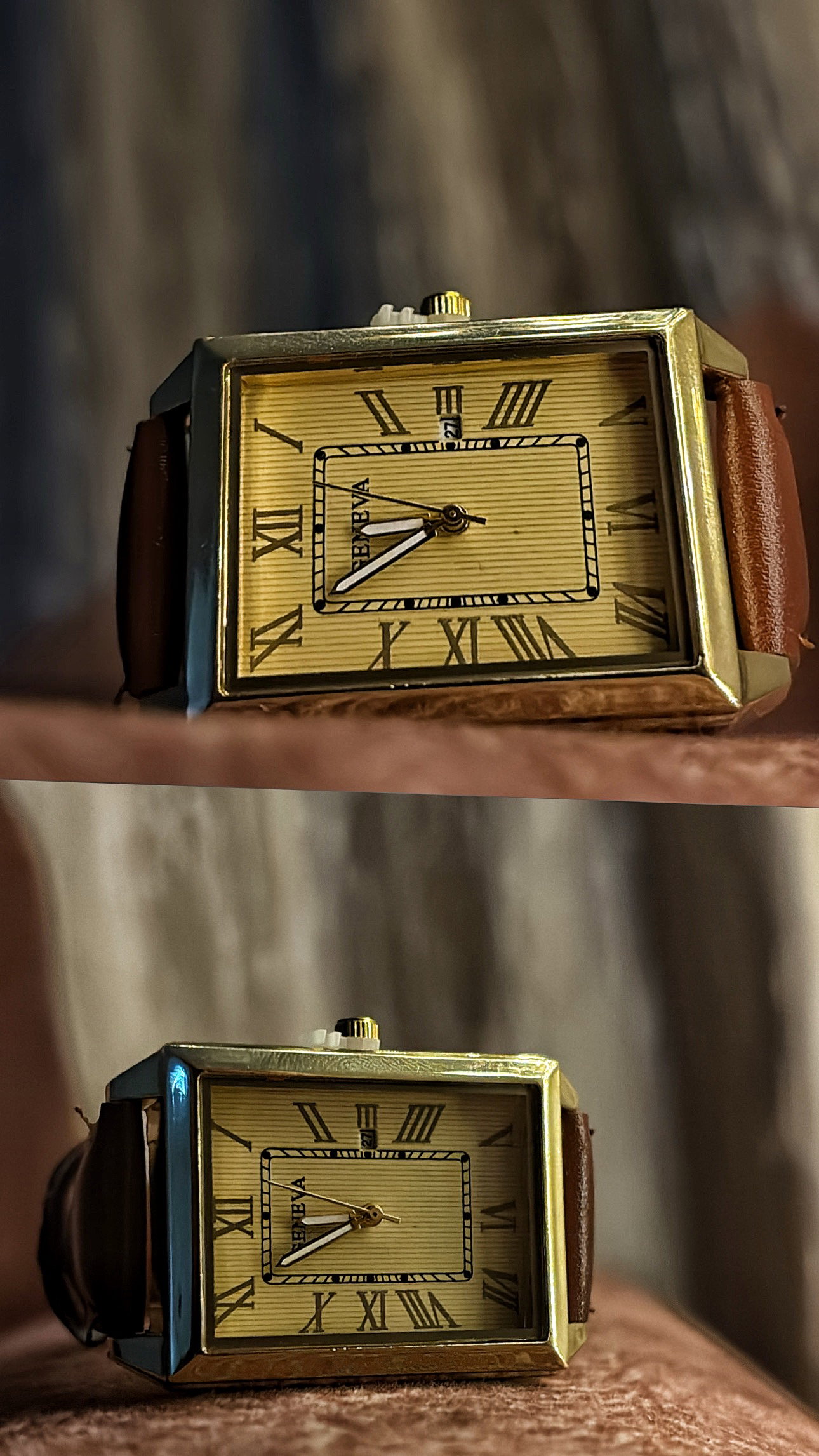Veloria - Golden Vintage Tank Watch⁠_0
