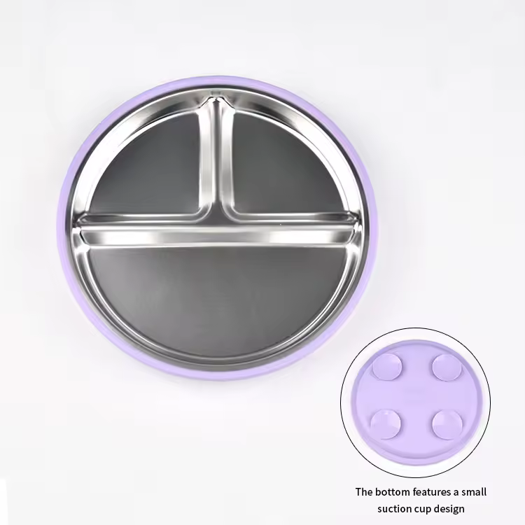 SS 304 8" Dining Plate with Suction_6