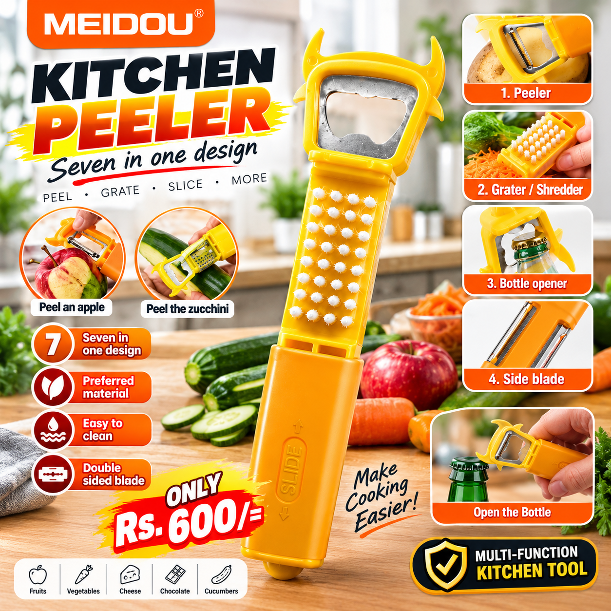 7-IN-1 MULTIFUNCTIONAL KITCHEN PEELER 