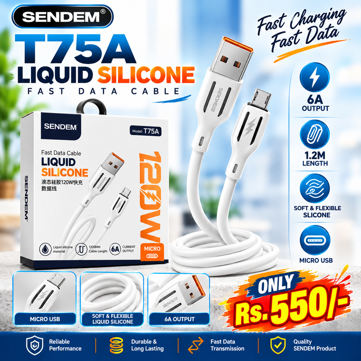 SENDEM T75A LIQUID SILICONE CABLE