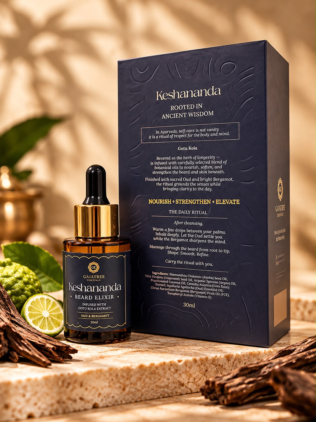 KESHANANDA Beard Elixir – Oud & Bergamot | 30ml_1
