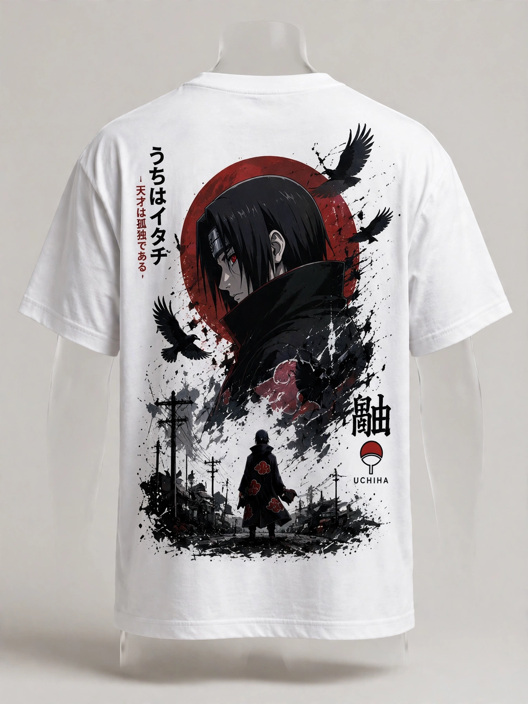 Itachi Uchiha – Akatsuki Oversized Anime T-Shirt | DYNOSHI