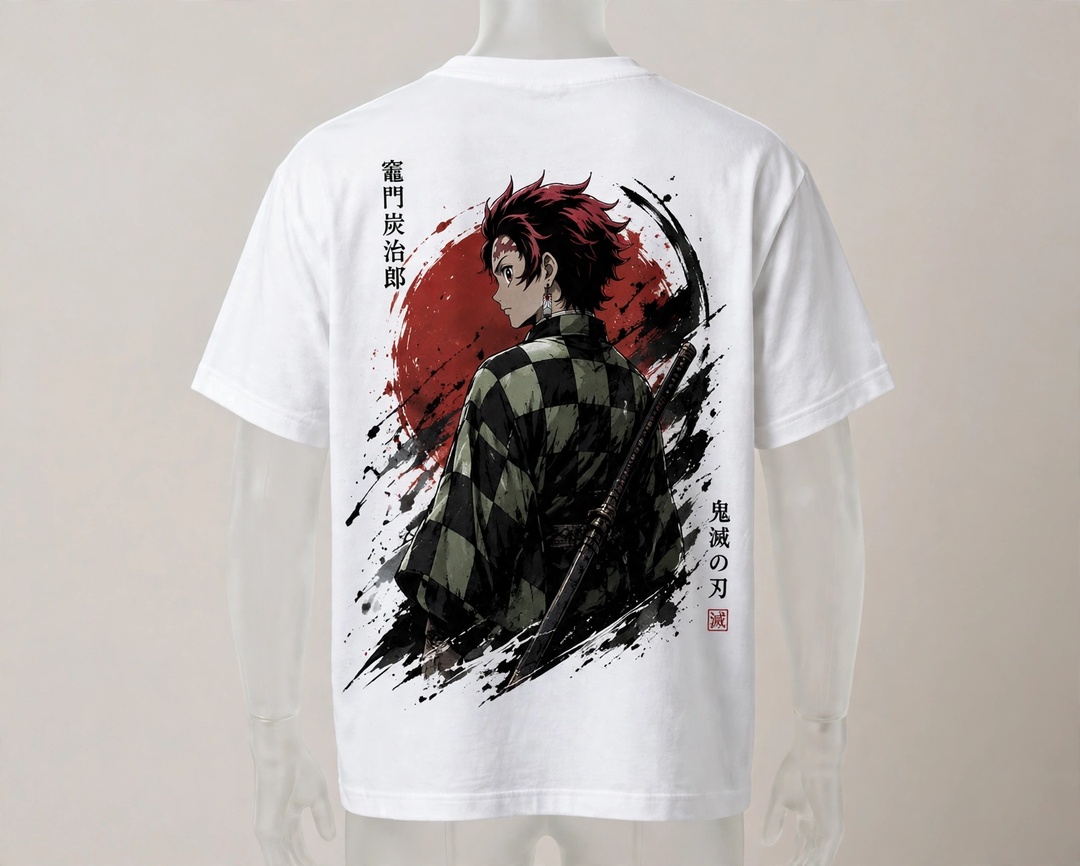 Tanjiro Kamado – Demon Slayer Oversized Anime T-Shirt | DYNOSHI