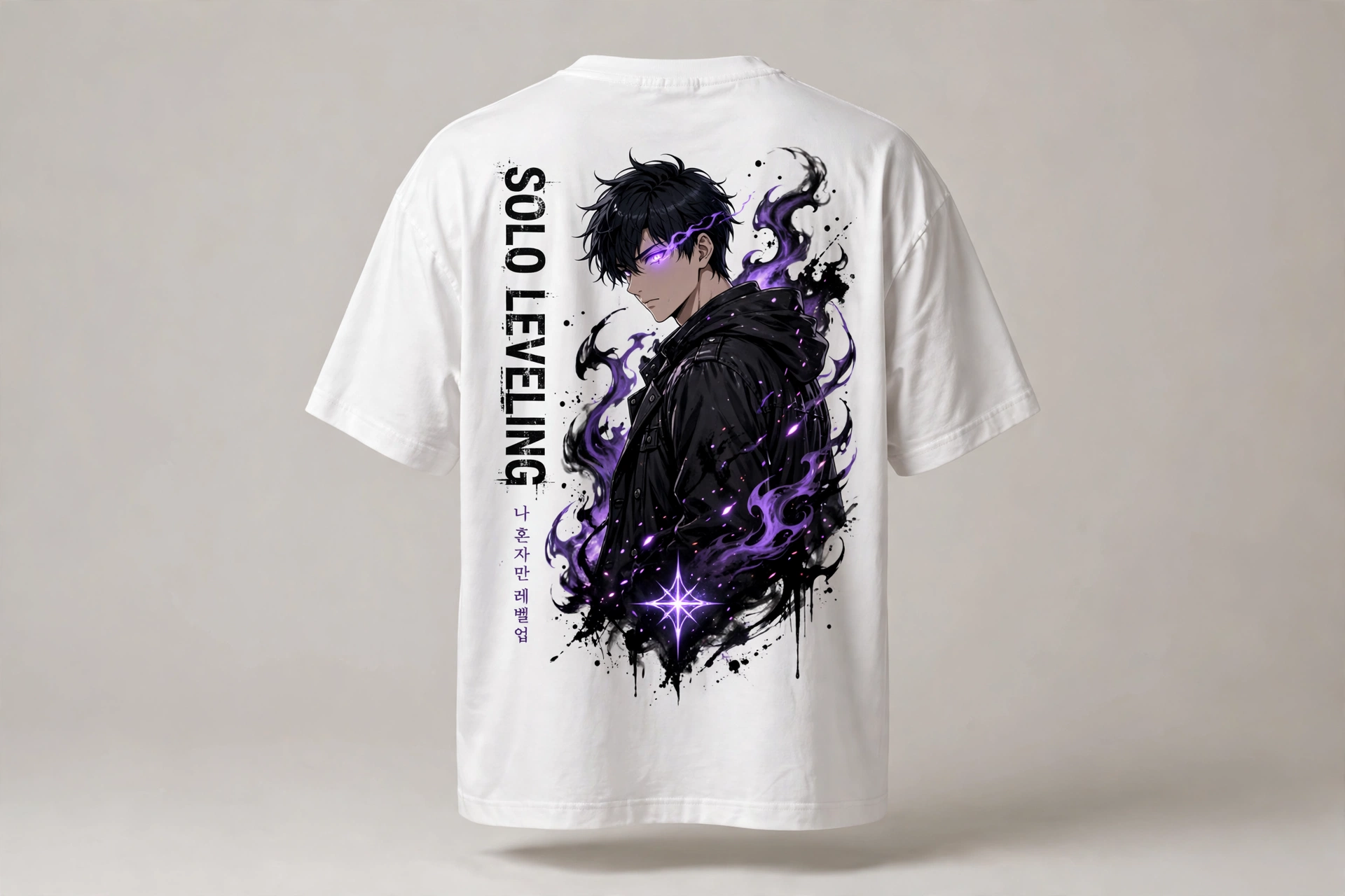 Sung Jin-Woo – Solo Leveling Oversized Anime T-Shirt | DYNOSHI_0