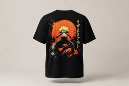 Naruto Uzumaki – Black Oversized Anime T-Shirt | DYNOSHI