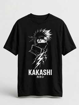 Kakashi Hatake – Copy Ninja Mono Black Tee