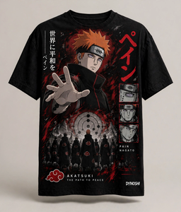 Pain Nagato – Akatsuki 'Path to Peace' Black Tee