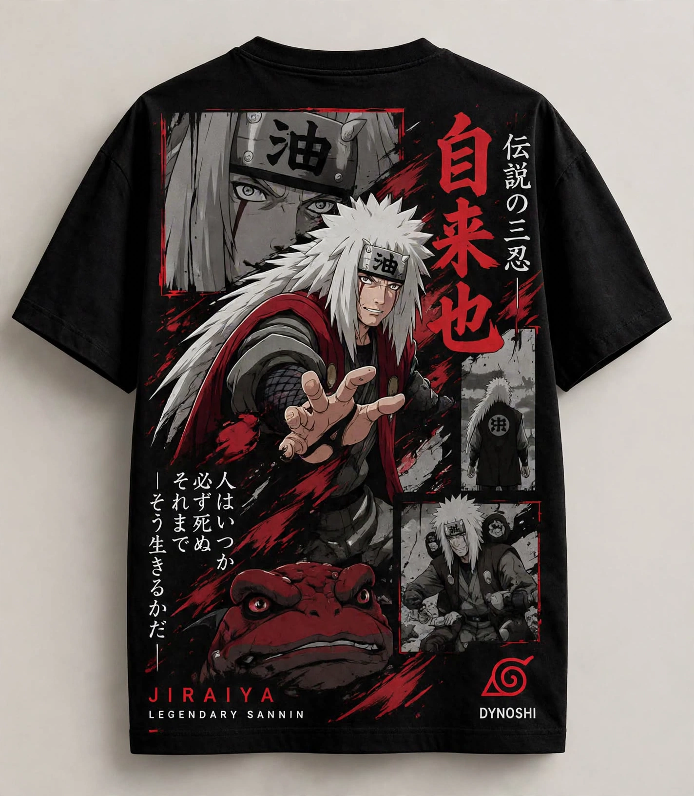 Jiraiya – Legendary Sannin Black Tee_0