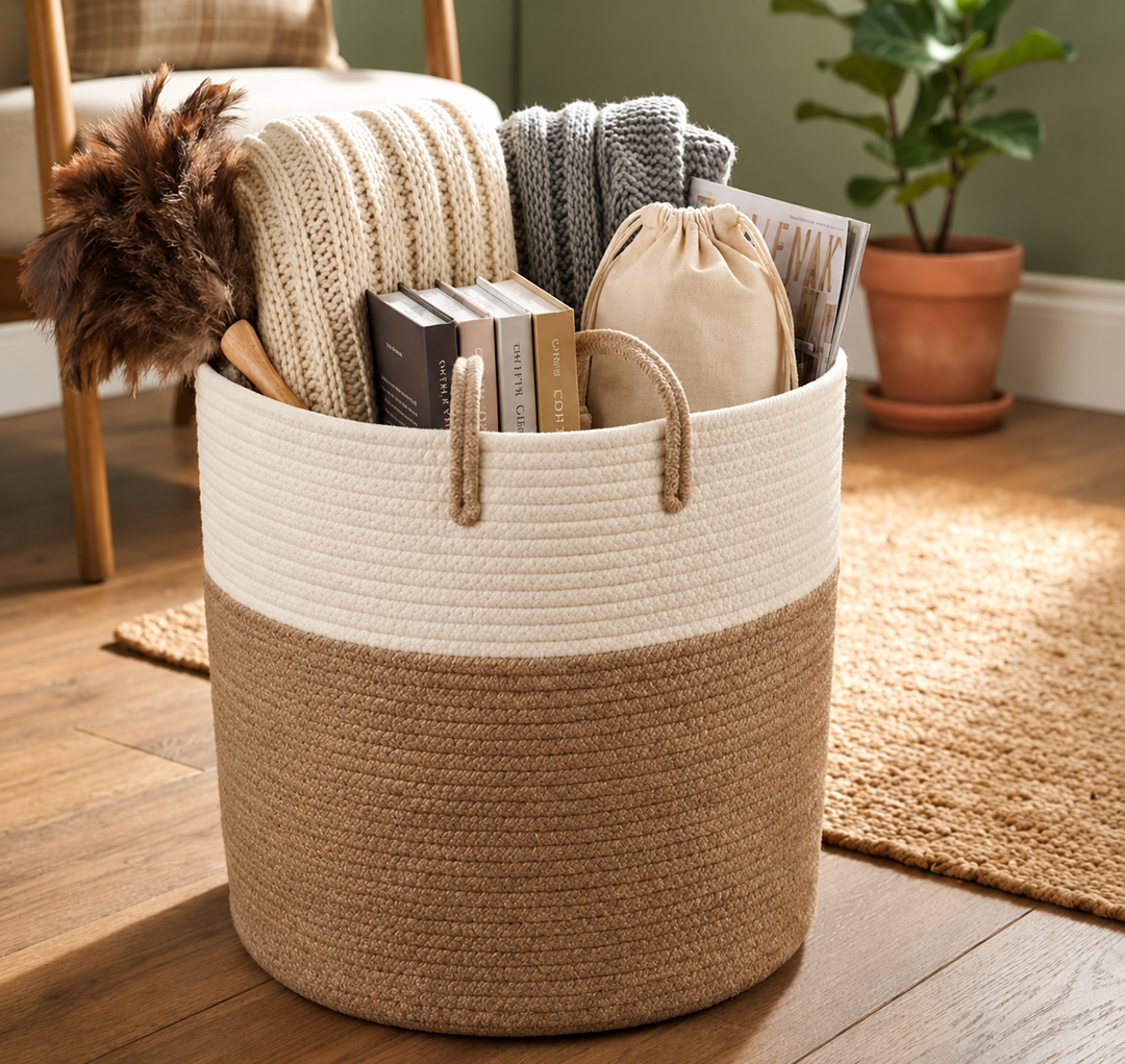  Brown Handwoven Basket