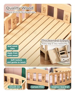 WOODEN BED STAIRS AND SLIDE (PREORDER)