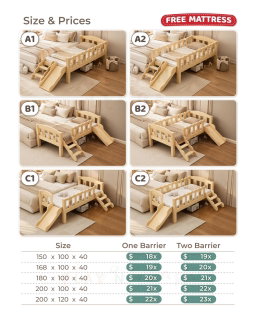 WOODEN BED STAIRS AND SLIDE (PREORDER)
