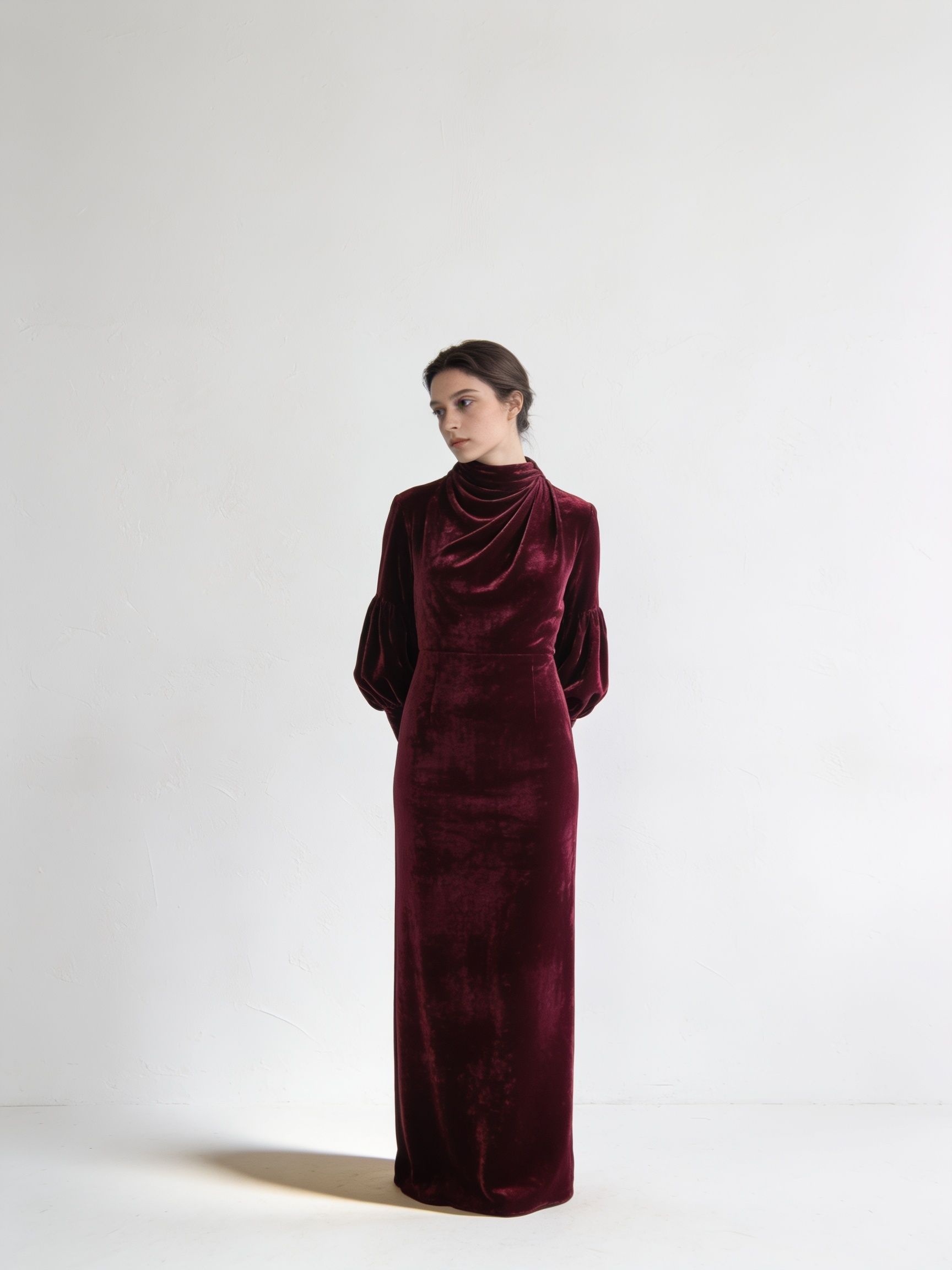 Vestido Umbra · terciopelo vino_2