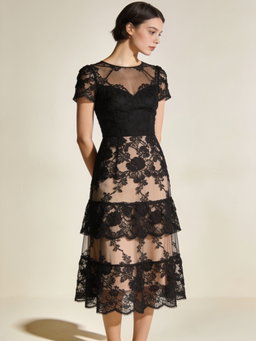 Vestido Domi · encaje bordado