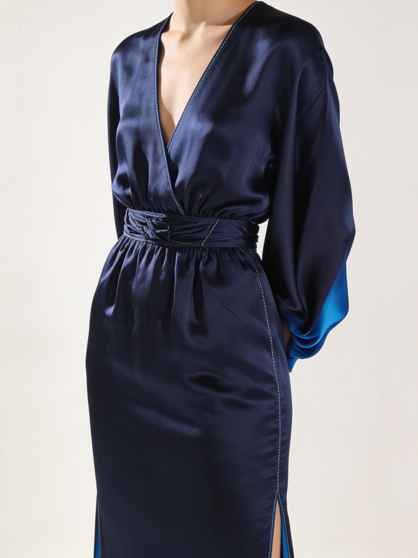 Vestido Olivia · seda azul noche_1