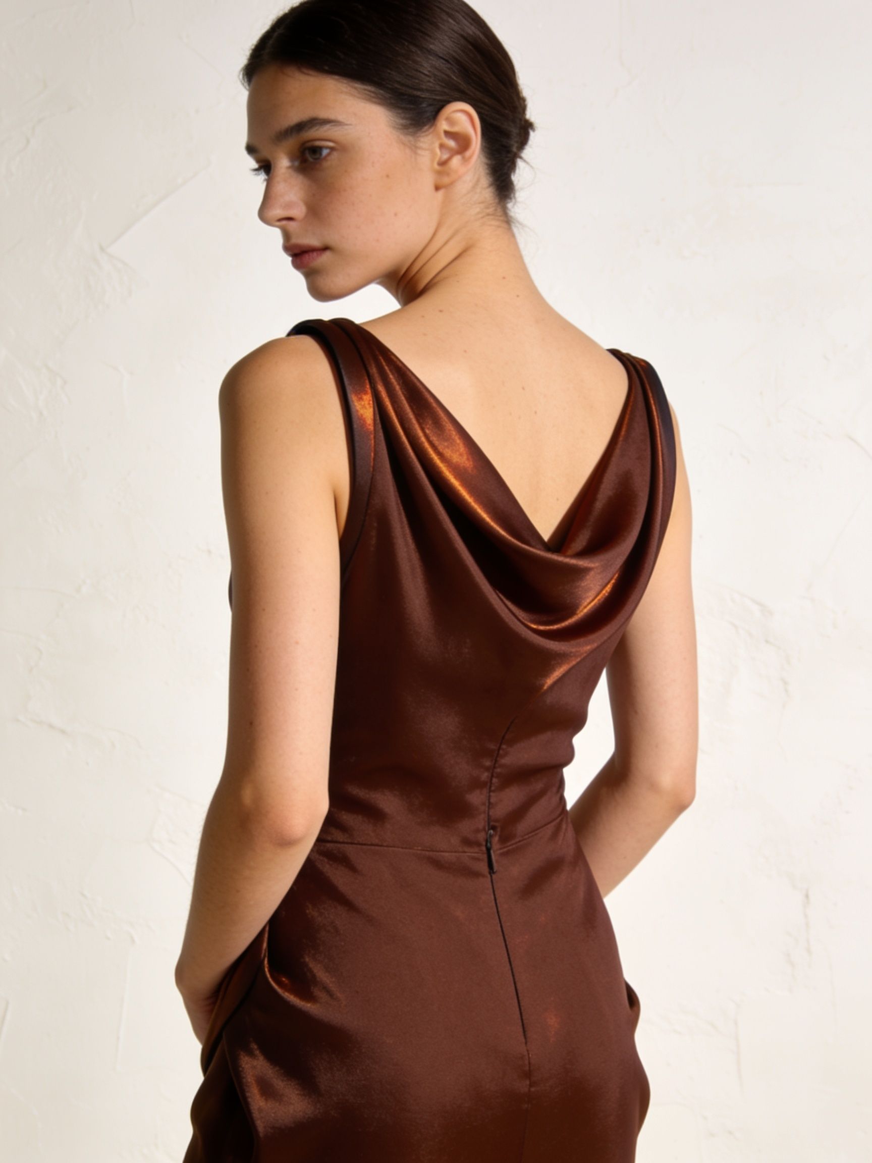 Vestido Marais · satén chocolate_2