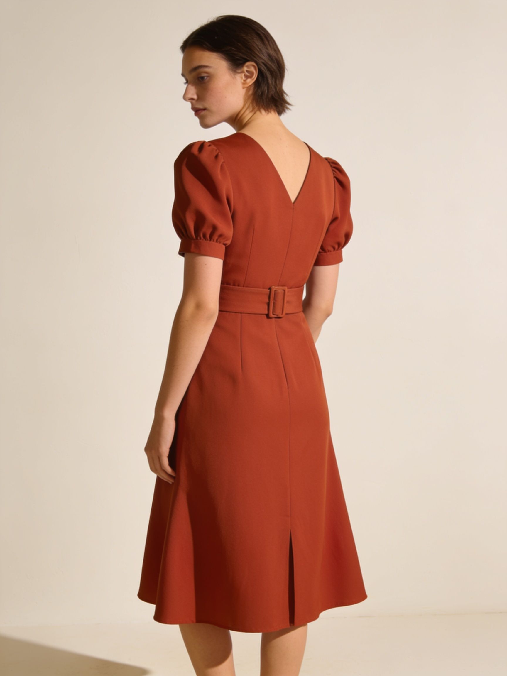 Vestido Prisma · crepé terracota_2