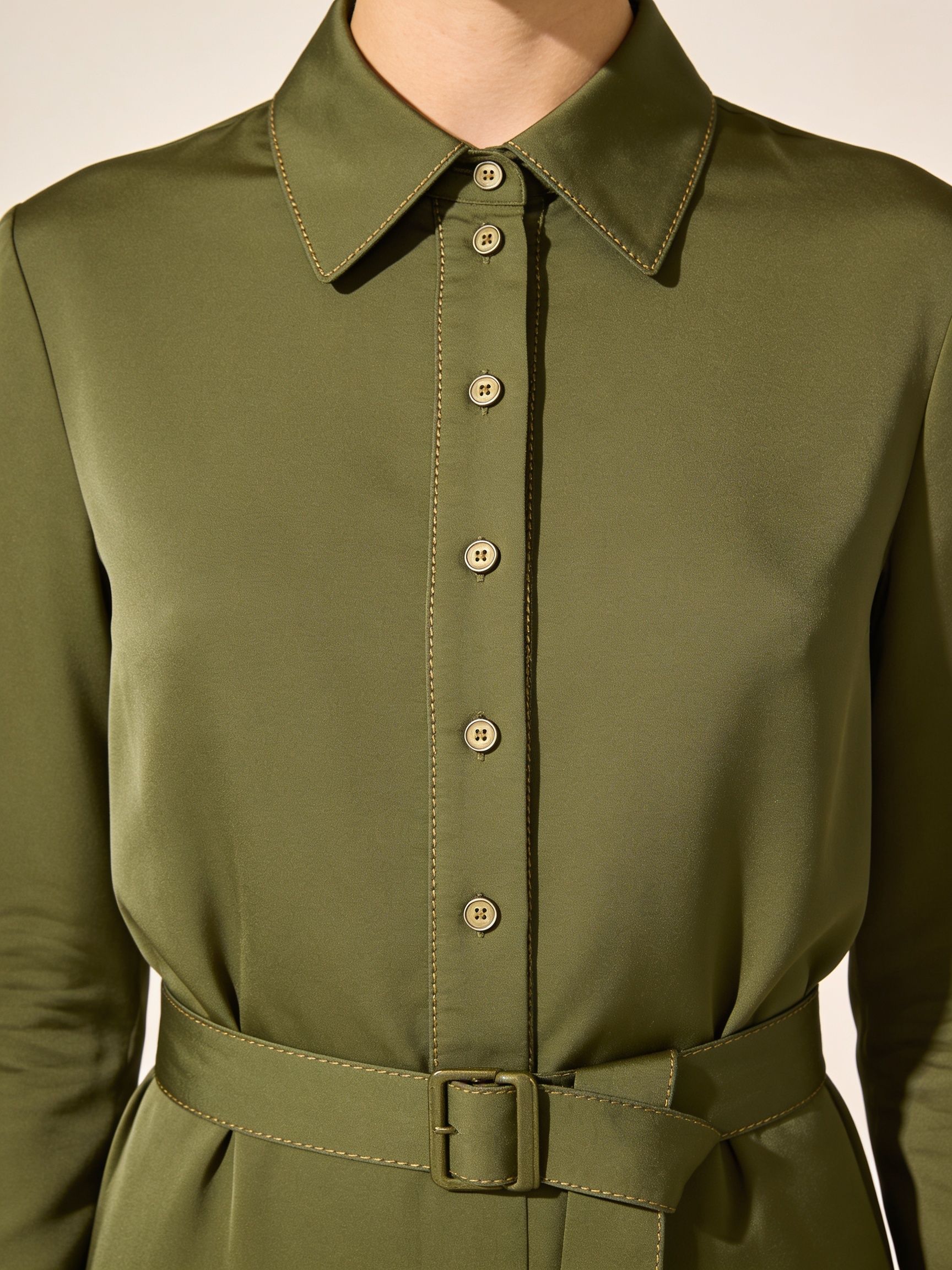 Vestido Alondra · crepé verde musgo_1