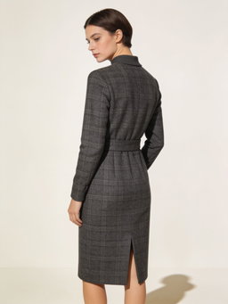 Vestido Otoño · franela gris