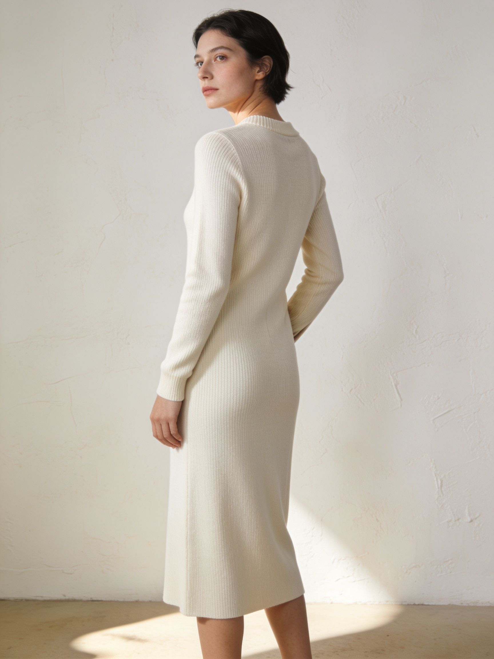 Vestido Arenal · punto crema