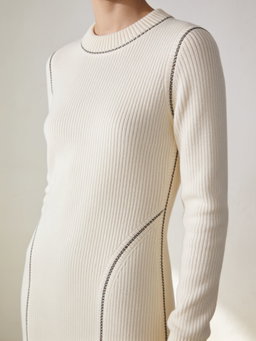 Vestido Arenal · punto crema