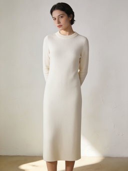 Vestido Arenal · punto crema