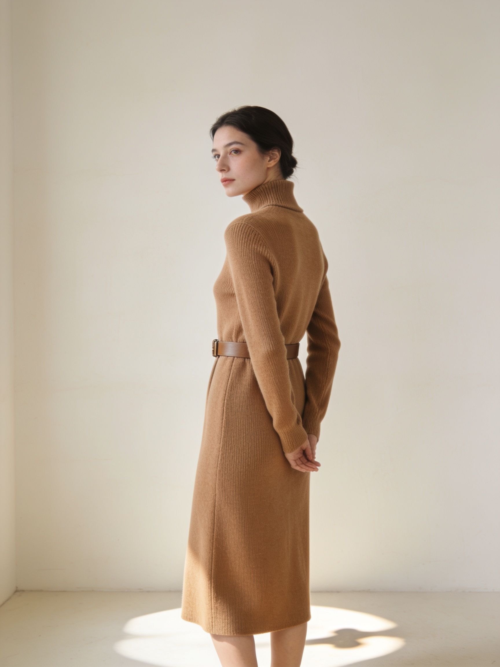 Vestido Oslo · punto lana camel