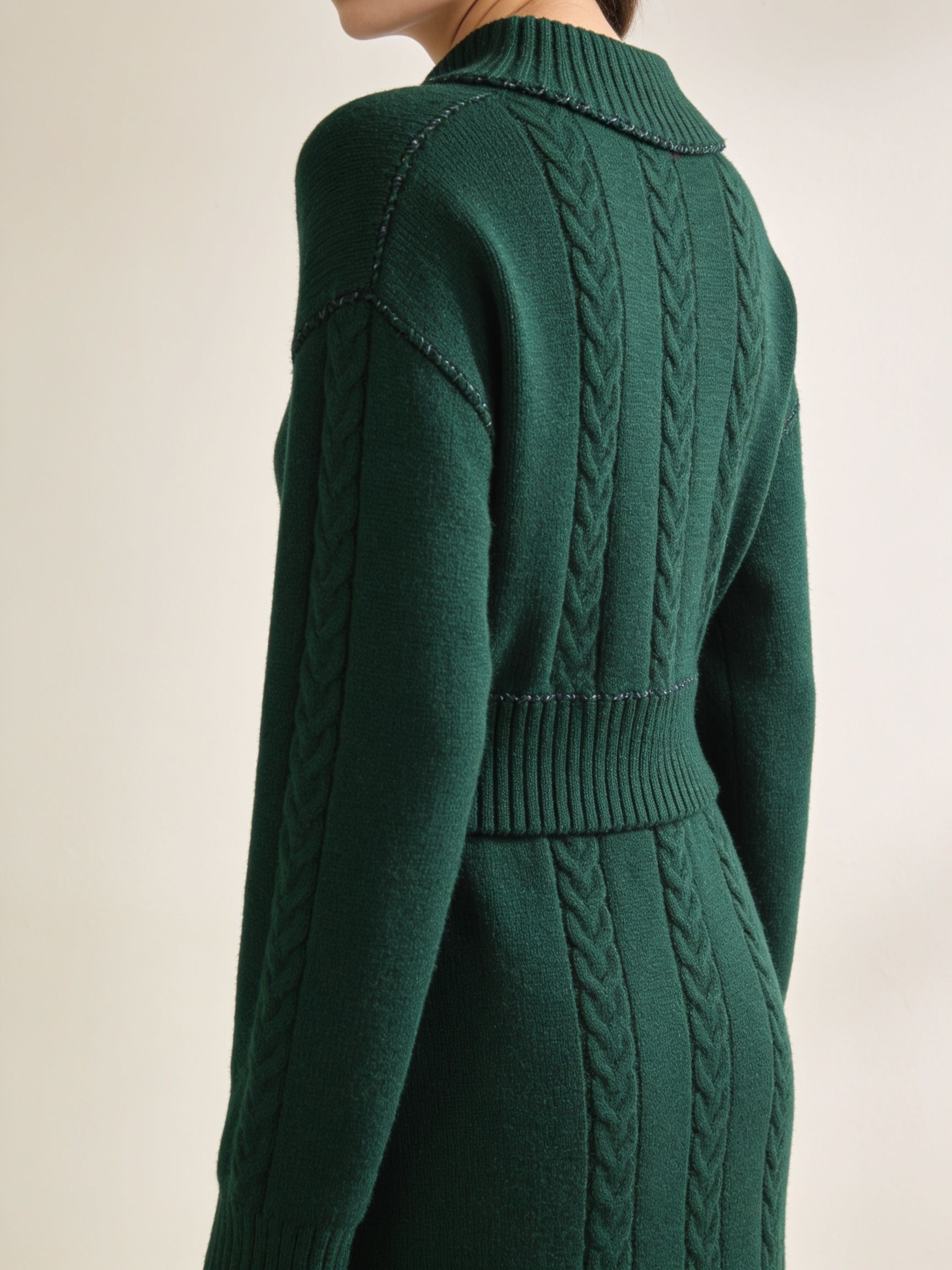 Vestido Savia · punto trenzado verde_1