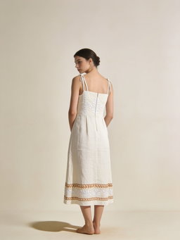 Vestido Palma · lino bordado