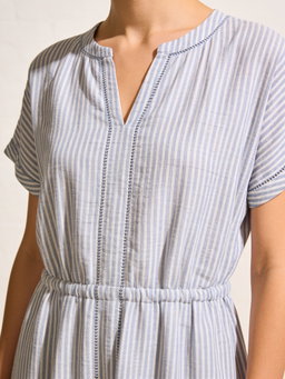 Vestido Costa · lino a rayas