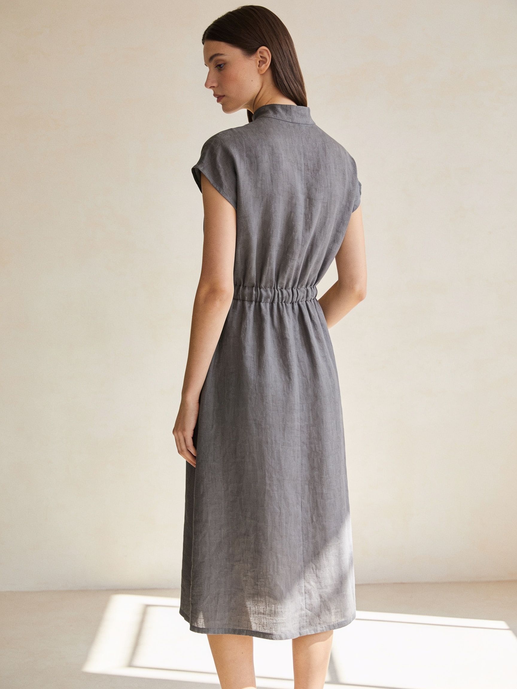 Vestido Nube Lino · ahumado