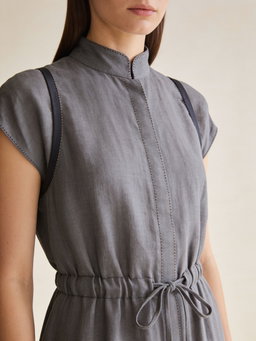 Vestido Nube Lino · ahumado