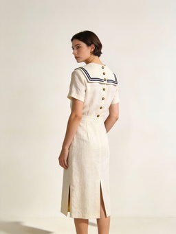 Vestido Marinera · lino crudo