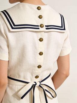 Vestido Marinera · lino crudo